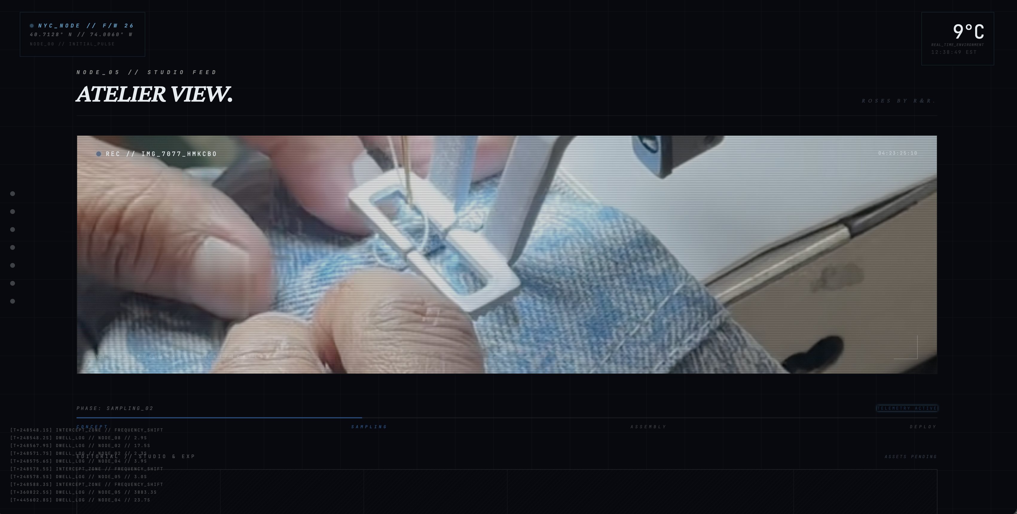 Roses by R&R — Atelier view, sampling process